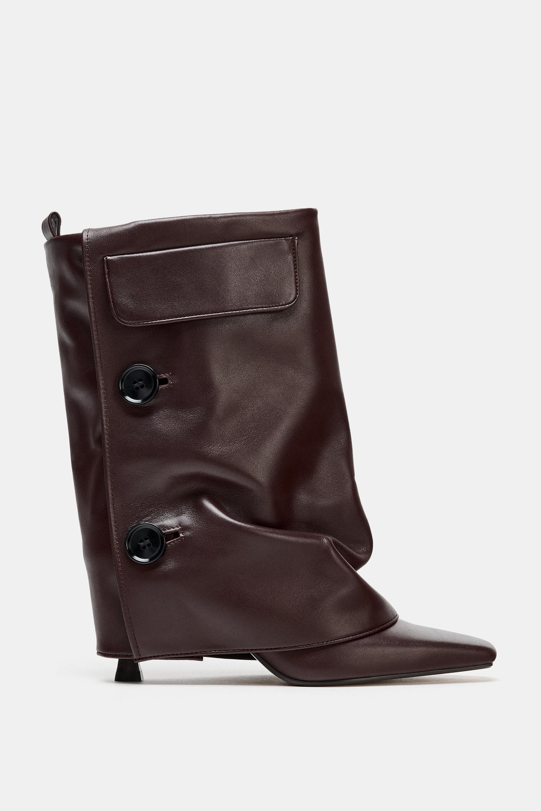 LEATHER GAITER ANKLE BOOTS
